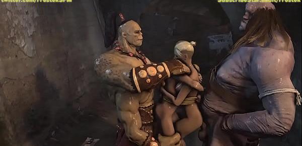  3D Monster Animation Goro and Cyclop fucking Sonya and Cassie Cage